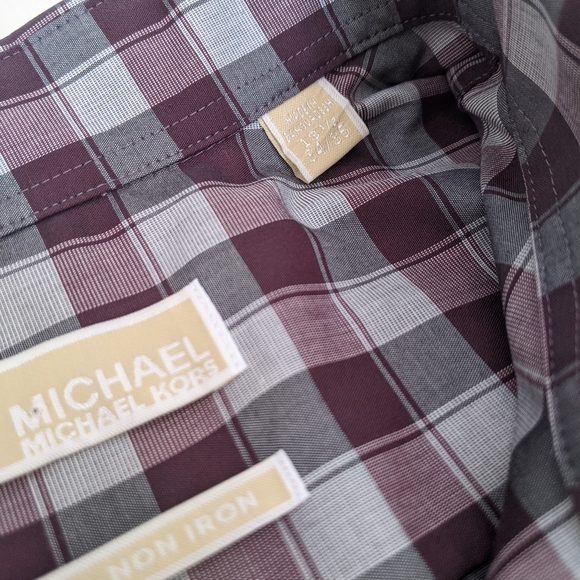MICHAEL MICHAEL KORS Regular Fit Check Shirt, 18.5 - Picture 4 of 4